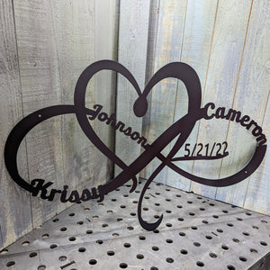 Infinity Heart with Last Name