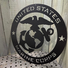 Load image into Gallery viewer, Marine Corps Crest Metal Sign