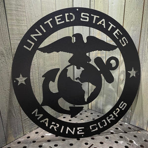 Marine Corps Crest Metal Sign