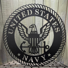Load image into Gallery viewer, Metal Navy Crest USN