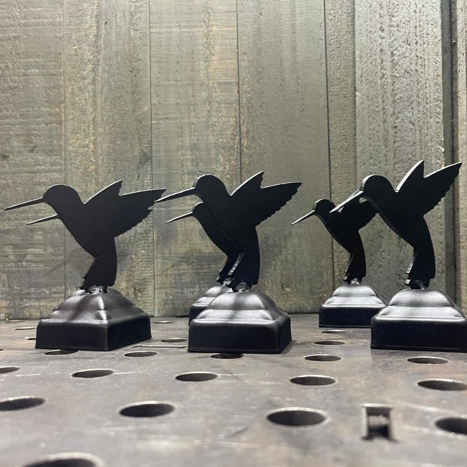 Hummingbird Fence Post Topper | Woodpost Metalworks