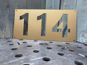 Modern Negative Space Address Numbers