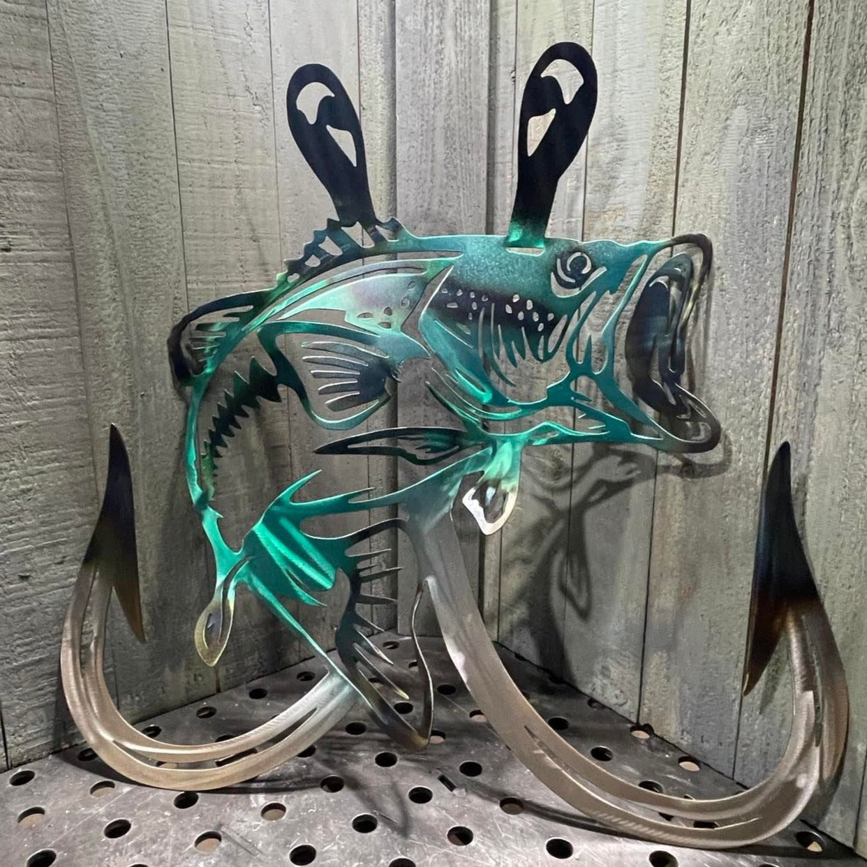 Bass Fish With Hooks