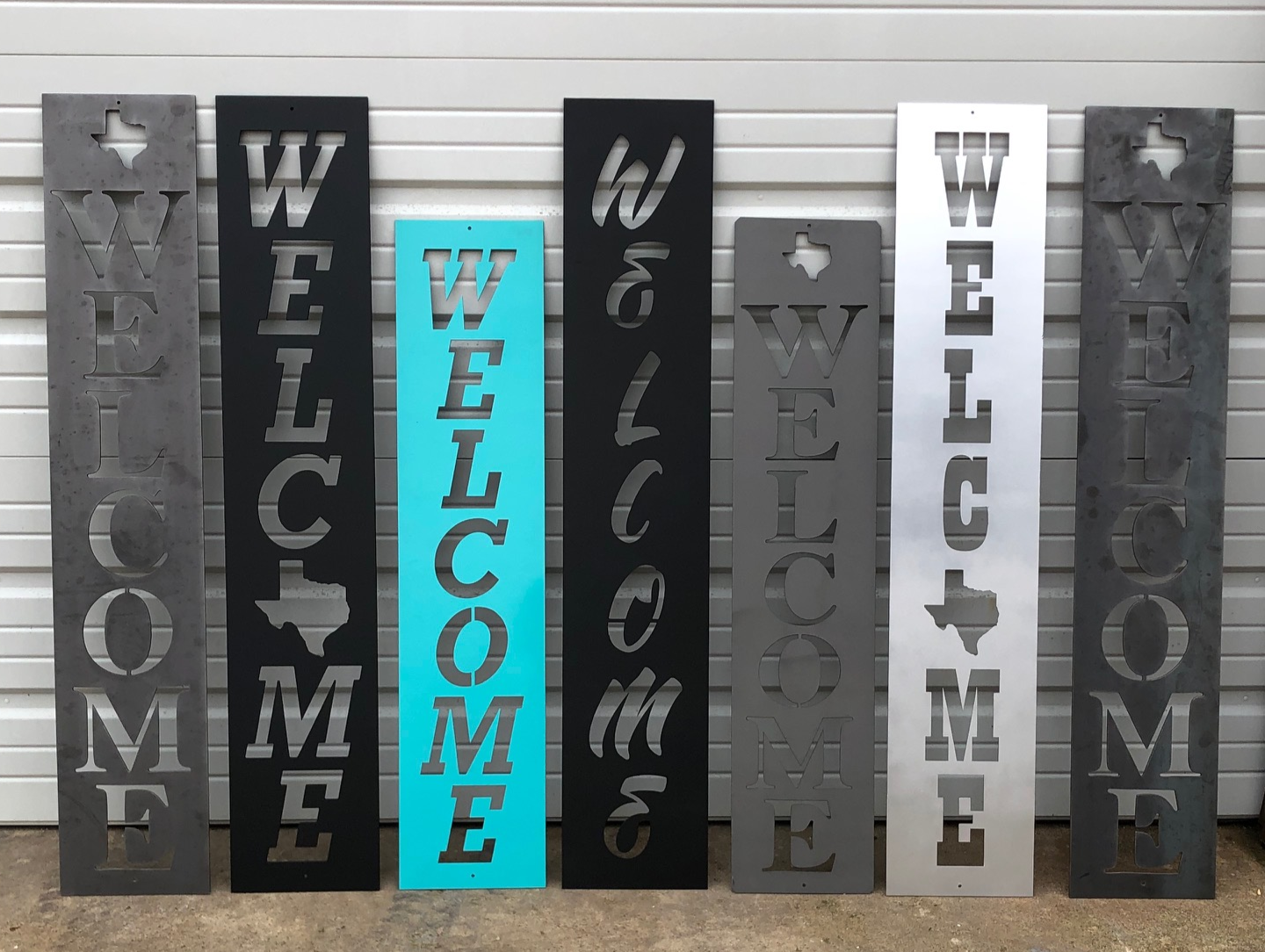 Rectangle Welcome Sign | Woodpost Metalworks