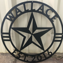 Load image into Gallery viewer, Western Star Monogram with Established Date Personalized - Woodpost Metalworks