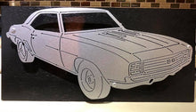 Load image into Gallery viewer, Chevy Camaro Sign with LEDs - Woodpost Metalworks