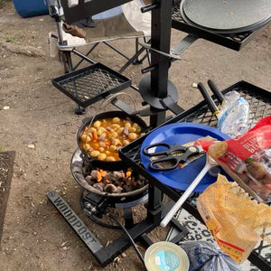 Camp Fire Adjustable Cooking Stand - Woodpost Metalworks