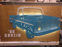 Load image into Gallery viewer, 1965 - 68 Chevrolette C10 Truck Metal Sign With Or Without LEDs - Woodpost Metalworks
