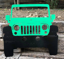 Load image into Gallery viewer, Front Facing Jeep Metal Sign with or without LED Backlighting - Woodpost Metalworks