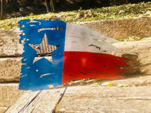 Load image into Gallery viewer, Tattered Texas Battle Flag - Woodpost Metalworks