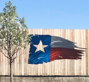 Tattered Texas Battle Flag - Woodpost Metalworks