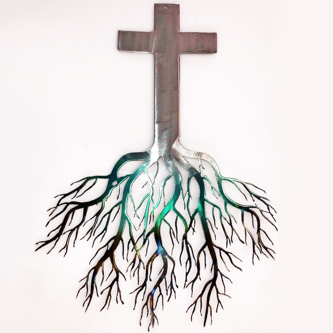 Metal Hanging Tree of Life Cross