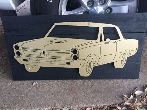 Pontiac GTO Metal Sign with or without LEDs - Woodpost Metalworks