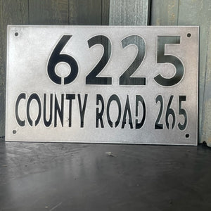 Sanded Aluminum Address Sign