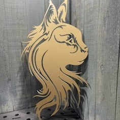 Metal Lynx Sign Cat Plasma Cut Wall Art– Woodpost Metalworks