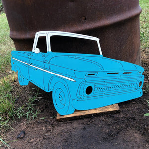 1965 - 68 Chevrolette C10 Truck Metal Sign With Or Without LEDs - Woodpost Metalworks