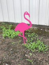 Load image into Gallery viewer, Pink Flamingo Yard Stake - Woodpost Metalworks