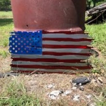 Load image into Gallery viewer, Tattered United States Metal Battle Flag - Woodpost Metalworks