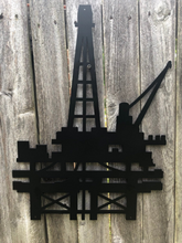 Load image into Gallery viewer, Offshore Oil Rig Metal Sign - Woodpost Metalworks