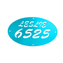 Load image into Gallery viewer, Oval Address Sign with Numbers and Your Last Name
