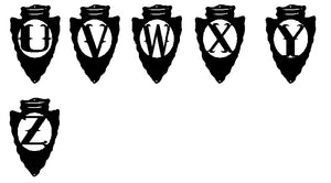 Arrow Head Monogram Letter - Woodpost Metalworks