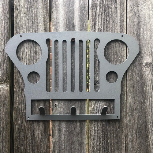 Jeep Grill Key or Coat Hanger - Woodpost Metalworks