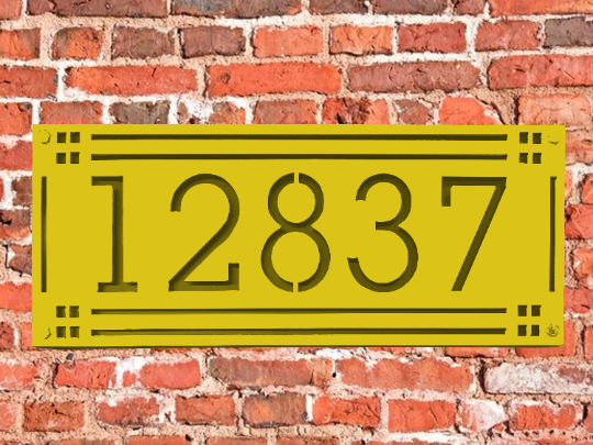 Custom Address: Vintage Rustic | Woodpost Metalworks
