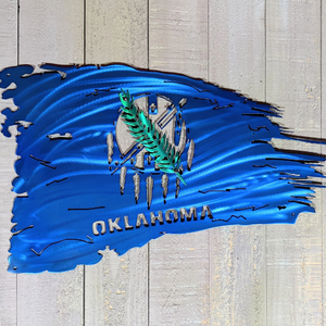 Oklahoma Tattered Flag