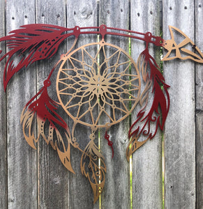 Dream Catcher with Arrow - Woodpost Metalworks
