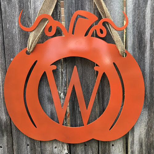 Pumpkin Monogram - Woodpost Metalworks