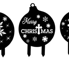 Load image into Gallery viewer, Christmas Tree Ornaments Yard Stake