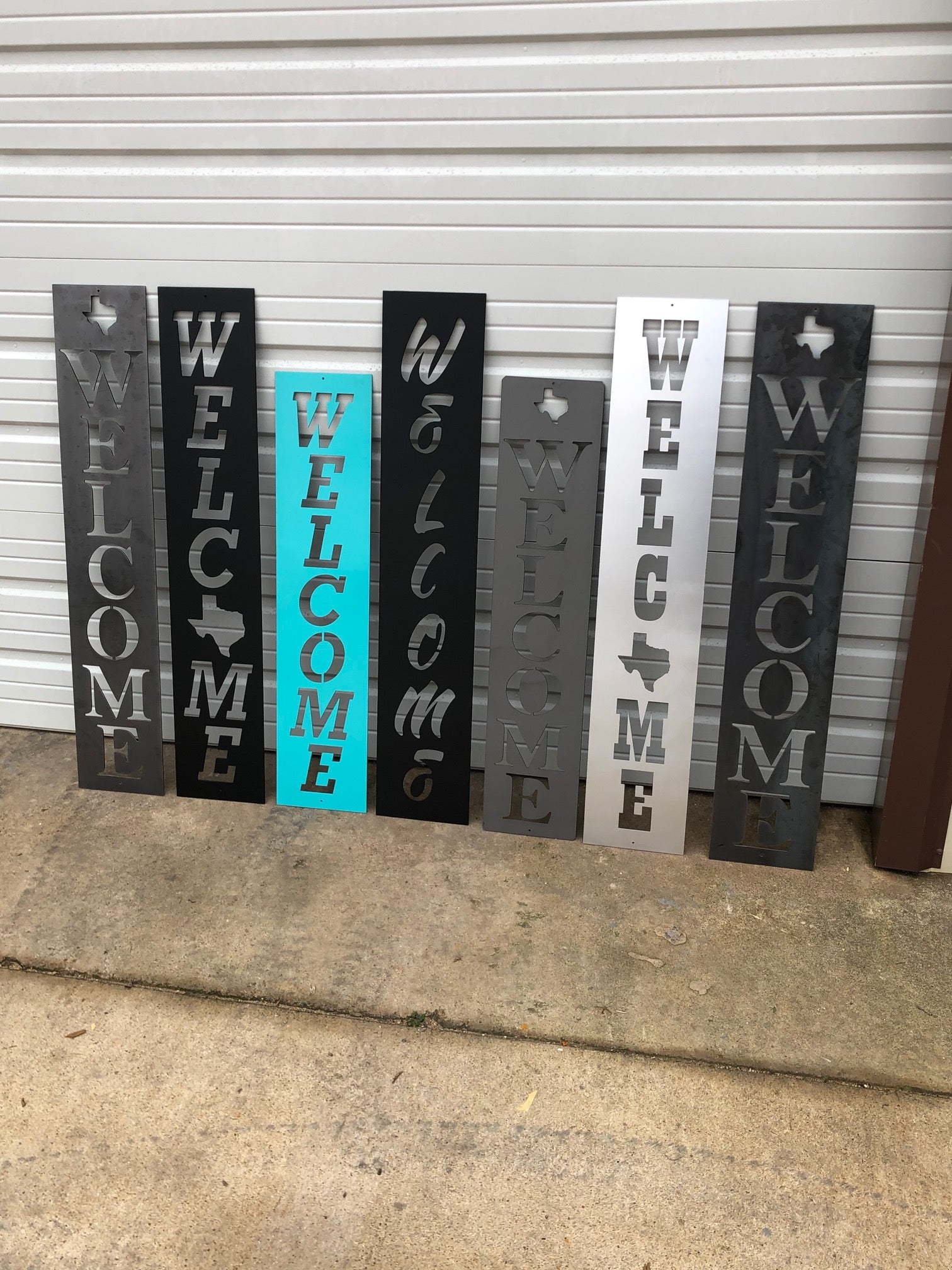Rectangle Welcome Sign | Woodpost Metalworks