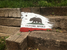 Load image into Gallery viewer, Tattered Californian Flag - Woodpost Metalworks