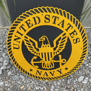 Metal Navy Crest USN