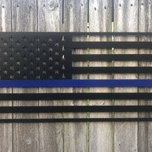 Load image into Gallery viewer, Back the Blue American Flag - Woodpost Metalworks