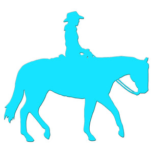 Metal Cowboy Horseback Riding Sign